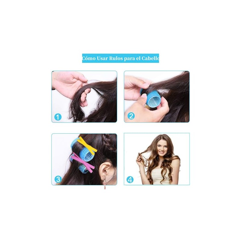 Tubos para Cabello, Juego de 48 Rulos para Cabello, Rizador