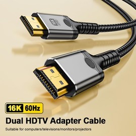 DERSUR 16K HDMI 2.2 Cable 6.6FT, 80Gbps Certified Ultra High Speed 16K@60Hz 8K@120Hz 4K@480Hz HDMI Cord Support HDR, HDCP DSC 1.2a, Compatible FreeSync G-Sync Gaming Monitor 4090 7900xtx