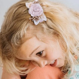 mligril Baby Girls Flower Hair Clips-3pcs Floral Hair Bows Alligator Barrettes for Infant Toddler 1 Count (Pack of 3)