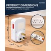 Tanness - 3 Pack Plug-In Timer Switch, 24 Hour Segment