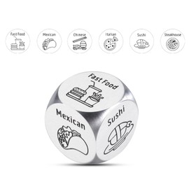 Santa Swap Exchange Gift Dice, Funny Gag Gifts Dice - Stocking Stuffers for Women Men Adults Christmas Valentines Day Gifts for Boyfriend Girlfriend Anniversary Steel Wedding Gifts for Husband Wife