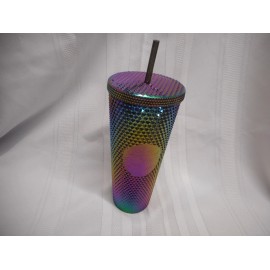 Starbucks New Starbucks Venti Tumbler 24oz Black Bling Oil Slick Studded NWT Fall 2023