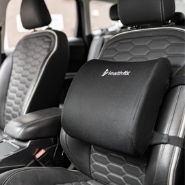 Healthfix® Car Lumbar Cushion - Ergonomic Lumbar Support with Memory Foam for a Healthy Seat Posture in the Car | Back Cushion for Comfort on Long Drives