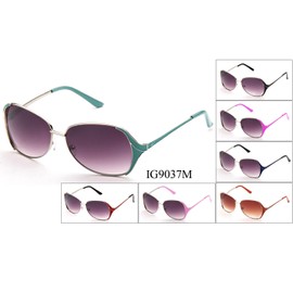 IG 12 Pairs New Women Fashion Metal Quality Sunglasses Wholesale Mix Color