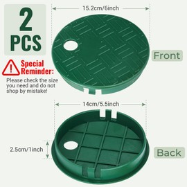 HNYYZL 6 Inch Sprinkler Valve Cover – 2Pcs Heavy-Duty Irrigation Control Valve Box Lid for Greenhouse & Outdoor Use