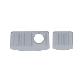 WeatherTech FaucetMat Duo - Protect Your Kitchen & Bathroom Countertops - Light Grey/Pebble