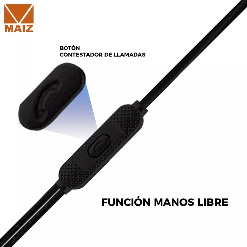 Maíz 4pz Audifonos Alambricos In-ear Jack 3.5mm Manos Libres Pc
