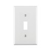 Leviton 1-Gang Toggle Device Switch Wallplate, Standard Size, Thermoplastic Nylon,