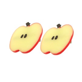 Hair Clips 2PCS Big Simulation Red Apple Slices Hair Barrettes Duckbill Hair Clip Small Metal Hairpins Hair Accessories