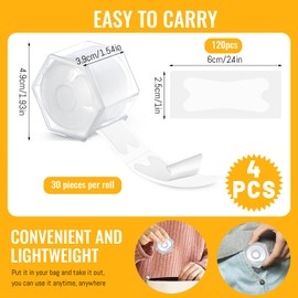 Realand Blister Bandages for Feet, Blister Prevention Pads for Heel Toe Finger, Waterproof Invisible Heel Protector Cushion Tape, Care Travel Essentials (120 Pack - Clear)