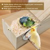 MUYG Acrylic Bird Nesting Box,Transparent Parakeet Nesting Box with Perch