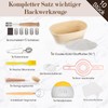 Kixiyou 10-Piece Proofing Basket Bread Set, 25 cm Oval Natural