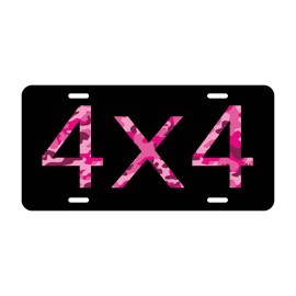 Signs and Novelties Pink Camoflage 4X4 License Plate Off Road Jeep F-150 Silverado
