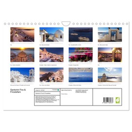 Santorini Fira & Firostefani (Wandkalender 2026 DIN A4 quer), CALVENDO Monatskalender (CALVENDO Orte)