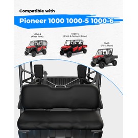 KEMIMOTO Upgraded Seat Covers, Better Resistance of Scratch Water UV Dust, Compatible with Pioneer 1000 1000-5 1000-6, More Elastic for Easy Installation,1680D Oxford Fabric Reflect Heat, Accessories