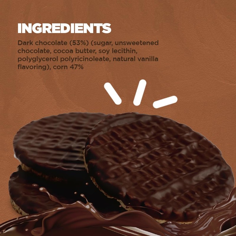 LEIBERS Dark Chocolate Coated Corn Cakes Snack pack – 6