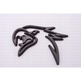 SPEED ZONE Matte Black HELLHAWK Fits Jeep TrackHawk Grand Cherokee Emblem Badge