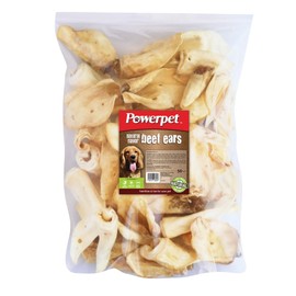 Powerpet 100% Natural Cow Ears for Dogs (100 Pack) (Natural)