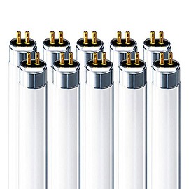 LUXRITE F14T5/830 14W 22 Inch T5 Fluorescent Tube Light Bulb, 3000K Soft White, 60W Equivalent, 1140 Lumens, G5 Mini Bi-Pin Base, LR20856, 10-Pack