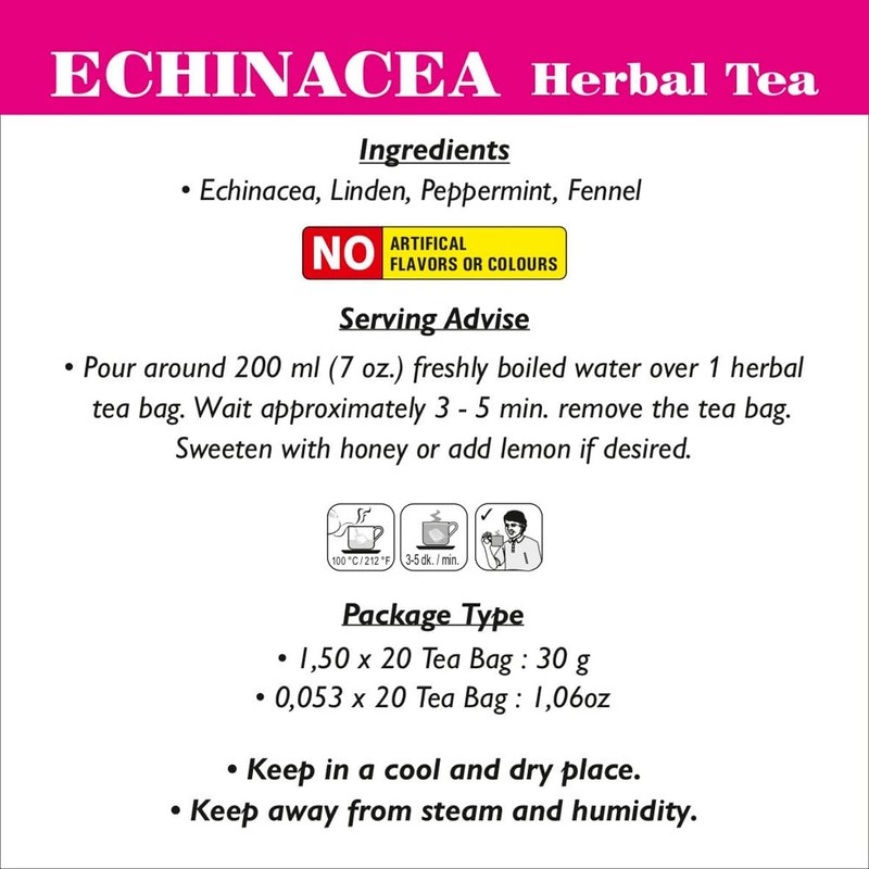 Echinacea Tea from Tisan - 2 boxes total 40 tea