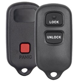 Key Fob Shell Case & Pad Replacement Keyless Entry Remote Compatible with Toyota Tacoma Tundra Highlander Prius Rav4 Yaris Echo FJ Cruiser/ Scion XA XB HYQ12BBX (Pack of 1)