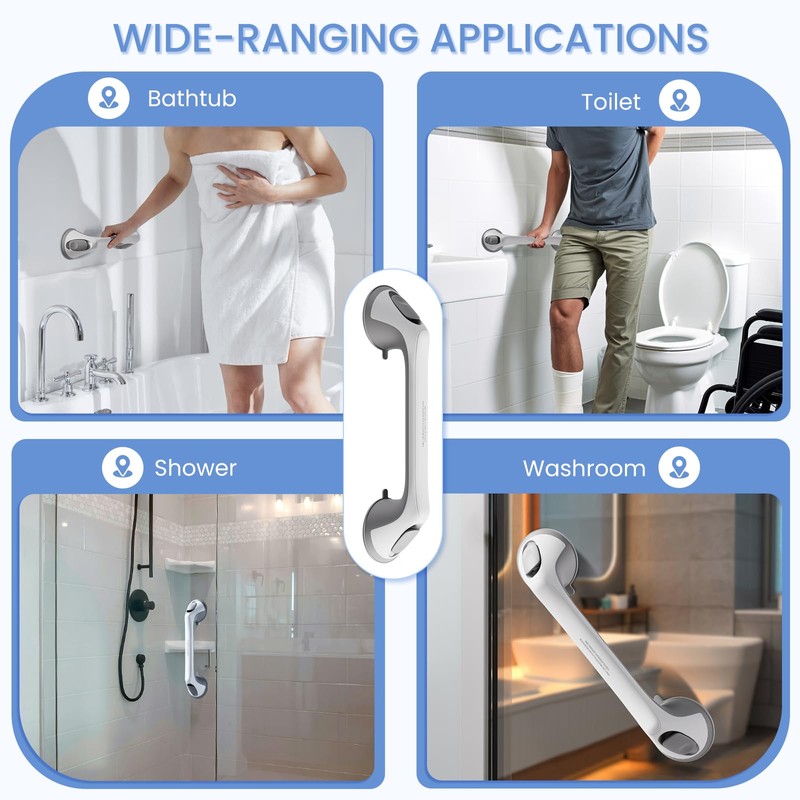 ABLECARE 2 Pack 16 Inch Elderly Heavy Duty Shower Handle,