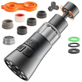 Swivel Tap Attachment with 360° Rotation Function and Limescale Filter, 3 Adjustable Spout Modes, Brass Connection & Extension for Kitchen/Bathroom (Grey)