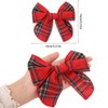 2pcs Cute Bows Hair Clips,UHOMENY Linen Plaid Bow Hairpins Hair