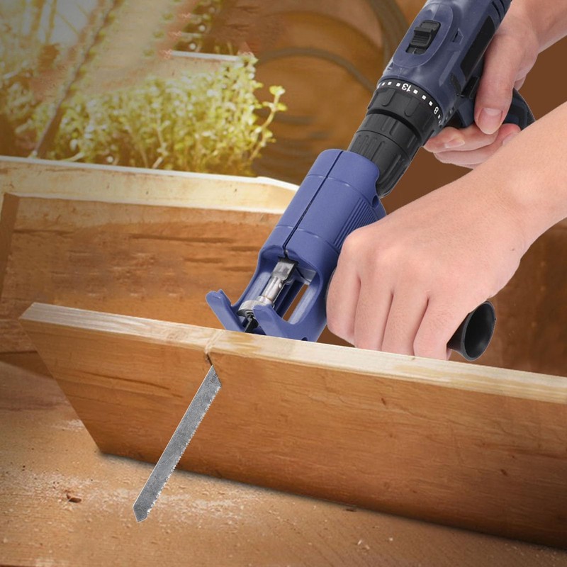 3 Saw Blades Reciprocating Saw Adapter Electric Drill Attachment with