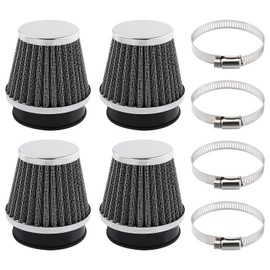 4PCS 52mm Motorcycle Air Intake Filter Pod Cleaner for Yamaha for Honda for Suzuki for Kawasaki Dirt Bike ATV Moped Pit Bike Scooter Vintage