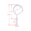 TIOMIOSEA Screw hooks, white, 70 mm, pack of 20, hook