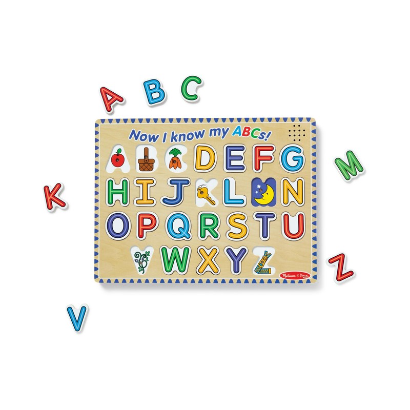 Melissa & Doug Wooden Alphabet Sound Puzzle - Wooden Puzzle