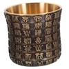 ABOOFAN Brass Tea Cup with Embossed Design Retro Tea Cup