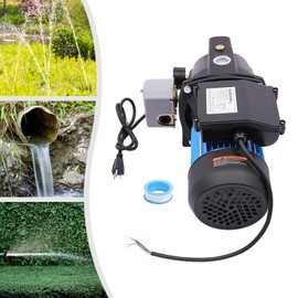 Kathring Pressure Booster Pump, 1 HP Stainless Steel Portable Shallow Well Pump with Automatic Pressure Switches and Gauges for Garden Lawn Irrigation