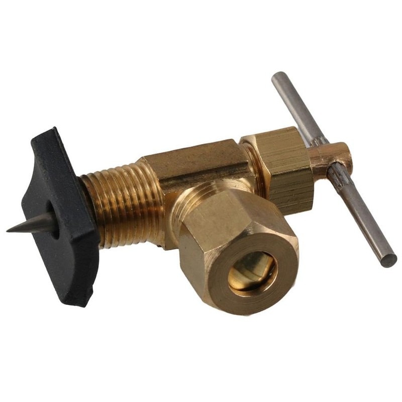 Fudeshe Brass Needle Valve,Saddle Valve,Brass Self Piercing Saddle Valve Copper
