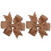3 Inch Brown Grosgrain Scalloped Edge Bow Hair Clips for