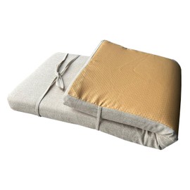 48 x 12 Inch Piano Bench Cushions for Indoor Furniture with Ties Non Slip Kitchen Dining Room Bench seat Cushion for Shoe Storage Ottoman Window Settee pad, Beige