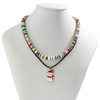 Wedity Christmas Necklace Double Layer Leather Rope Elk Snowman Christmas