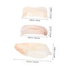 minkissy 3pcs Unique Shell Combs Handmade Portable Pocket Detangling Brushes