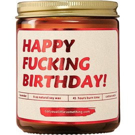 Happy Birthday Candle | Funny Birthday Gift Ideas for Best Friend, Coworker, Sister, Brother, Mom, Dad, Men or Women, Him or Her - Cool Bday Present for 21st/25th/30th/40th Birthday