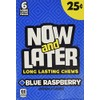 Now and Later Blue Raspberry Flavored Candy Twenty-Four 6-Piece Bars