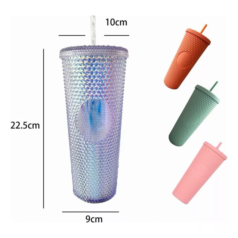 comleo Vaso Tipo Cafetero Doble Pared Con Luz De Acrílico