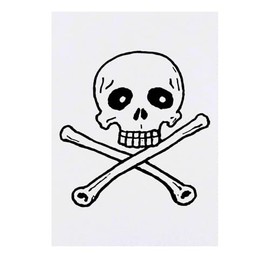 'Skull And Crossbones' Temporary Tattoo - Water Resistant, Skin-Safe, Non-Toxic Transfer (TO00075683)
