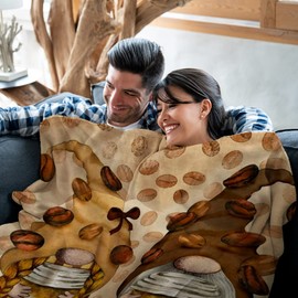 Ivarunner Gnome Blanket - Gnome Gifts for Women, Soft Fuzzy Fall Throw Blanket for Couch, Sofa, Coffee Gnome Blankets and Throws for Mom, Adults, Women, Girls, 50''x60''