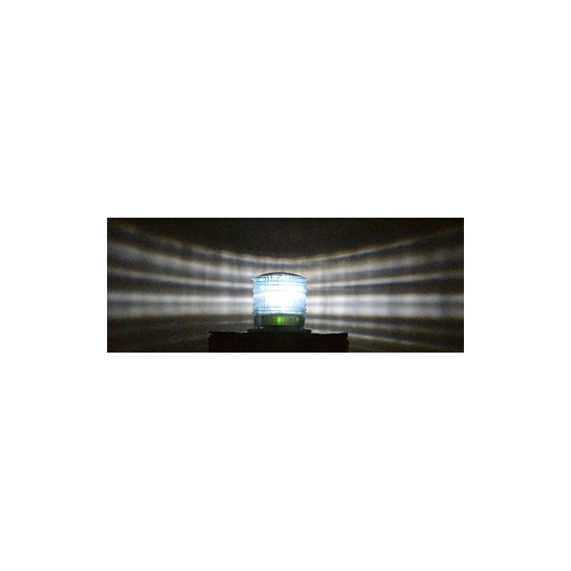 S8LS WHITE CLEAR STEADY-ON 2NM IP67 SOLAR LED Marina Dock