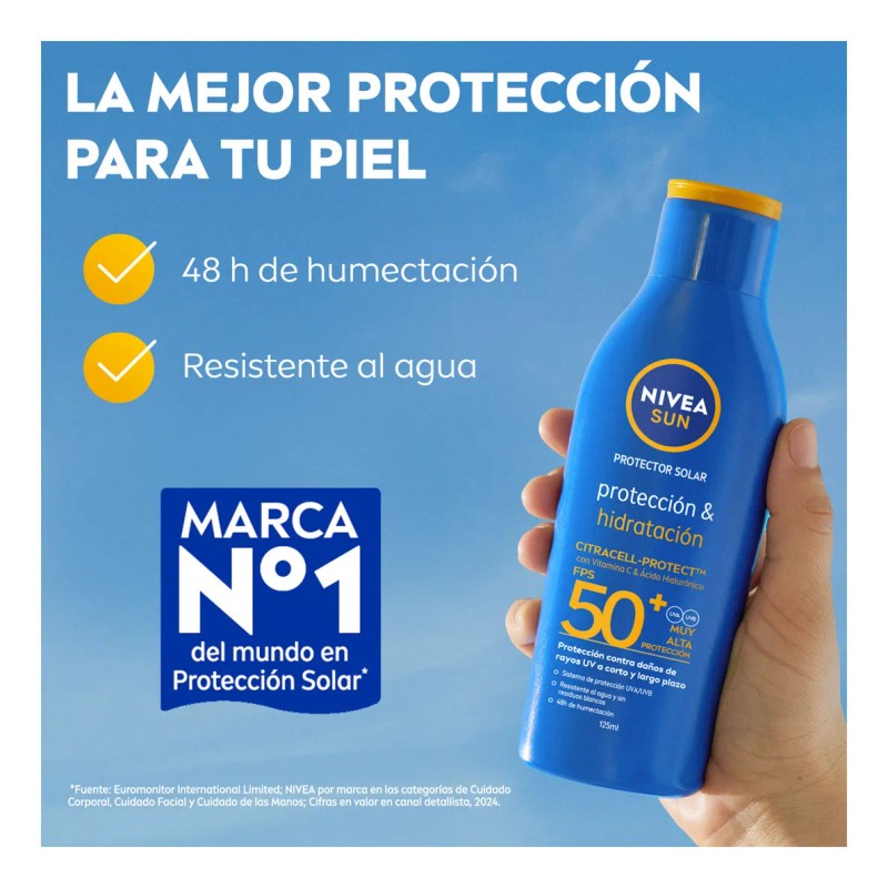 Protector Solar Corporal NIVEA SUN Protección E Hidratación Fps50+ 125Ml