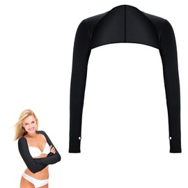 Arm Warmers Women's Arm Sleeve Cooling Scarf Arm Cuff Finger Holes Sun Cream Cool Shrug Arm Cooling Scarf Wrap Golf Cooling Scarf Arm Cuff Bolero Shoulder Scarf Women, black