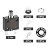 DMiotech 15A Thermal Circuit Breaker 125/250V AC 50V DC 2.3x1.4x0.6