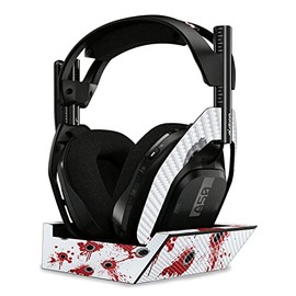 MightySkins Carbon Fiber Skin Compatible with Astro A50 Wireless Headphones + Base Station (Gen 4) - Bullet Holes | Protective, Durable Textured Carbon Fiber Finish | Easy to Apply | Made in The USA