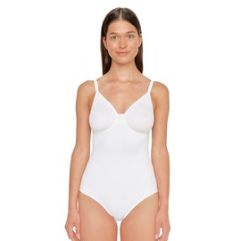 Susa Women's Bodysuit Without Underwire Bra, White, 42B